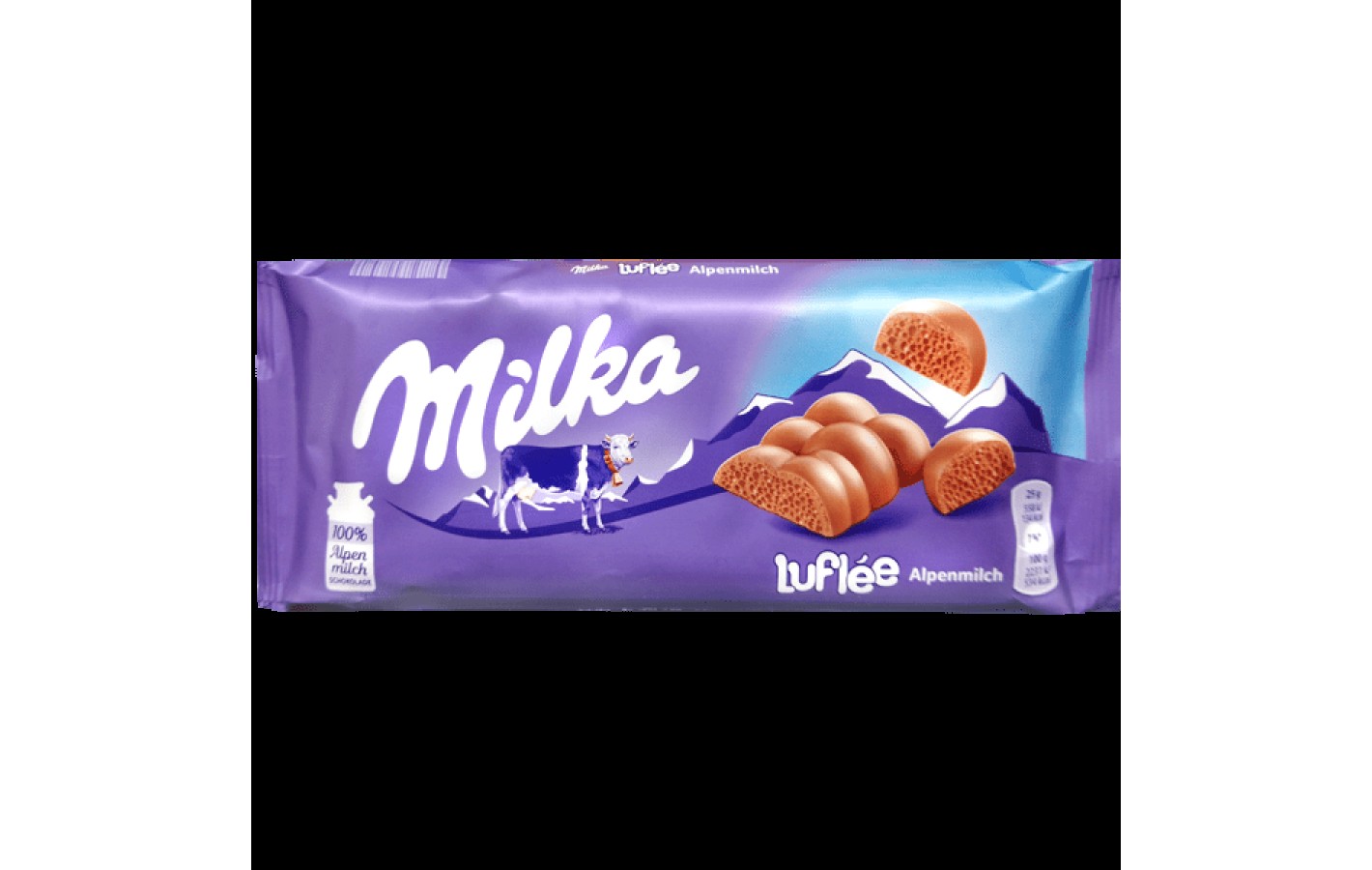 Шоколад молочный пористый Milka luflee  Швейцария 100г