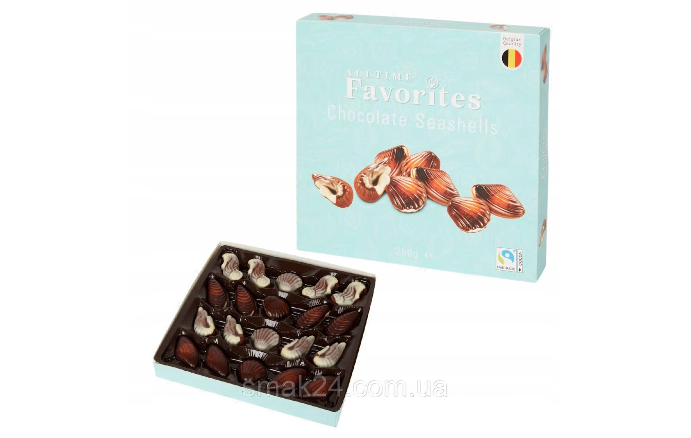 Конфеты пралине Морские ракушки Alltime Chocolate SeaShells 250г Люксембург