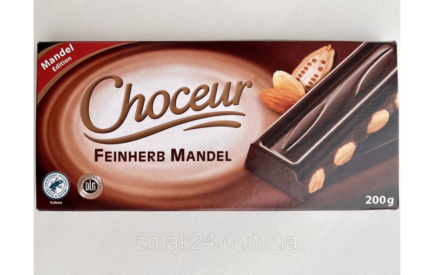 Шоколад чорний із мигдалем Choceur Feinherb Mandel Німеччина 200 г