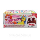 Яйца с сюрпризом из белого и молочного шоколада Единороги БЕЗ ГЛЮТЕНА Unicorns (3x20г) 60г Италия