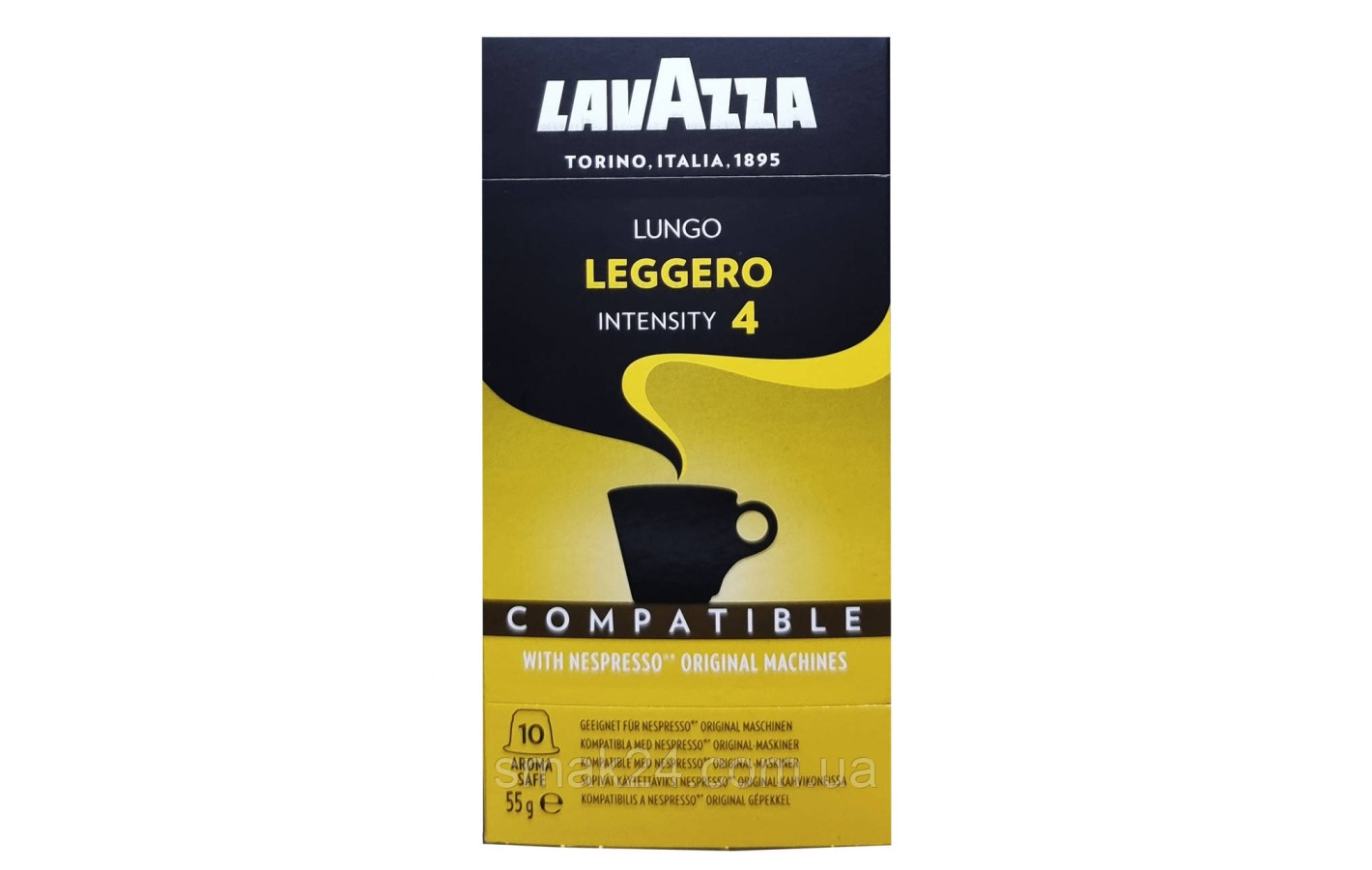 Кава в капсулах Lavazza Lungo LEGGERO №4 Intensity (10 шт) 55г Італія