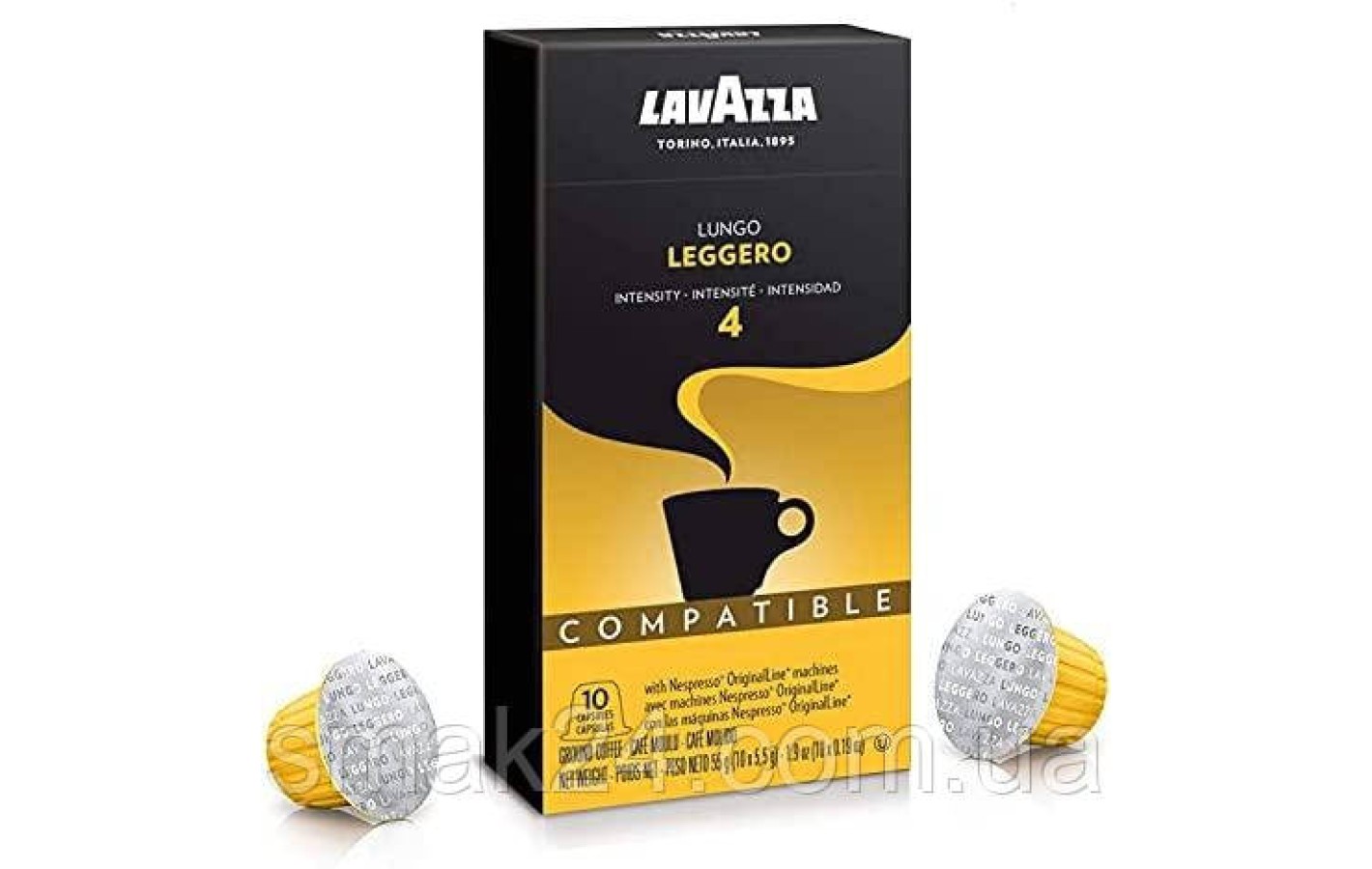 Кава в капсулах Lavazza Lungo LEGGERO №4 Intensity (10 шт) 55г Італія