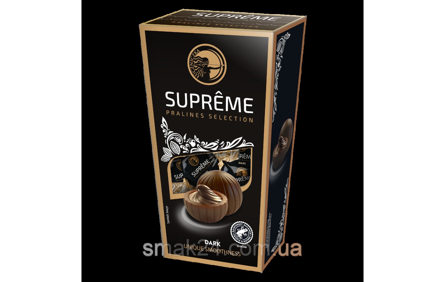 Конфеты шоколадные Премиум класса с темным Какао-Кремом Supreme Pralines Selection 150 г Польша