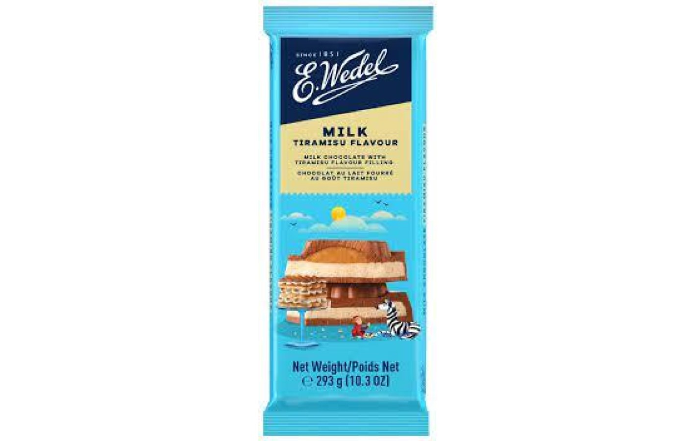 Шоколад молочный с начинкой со вкусом тирамису E.Wedel Milk Tiramisu Flavour 293г Польша