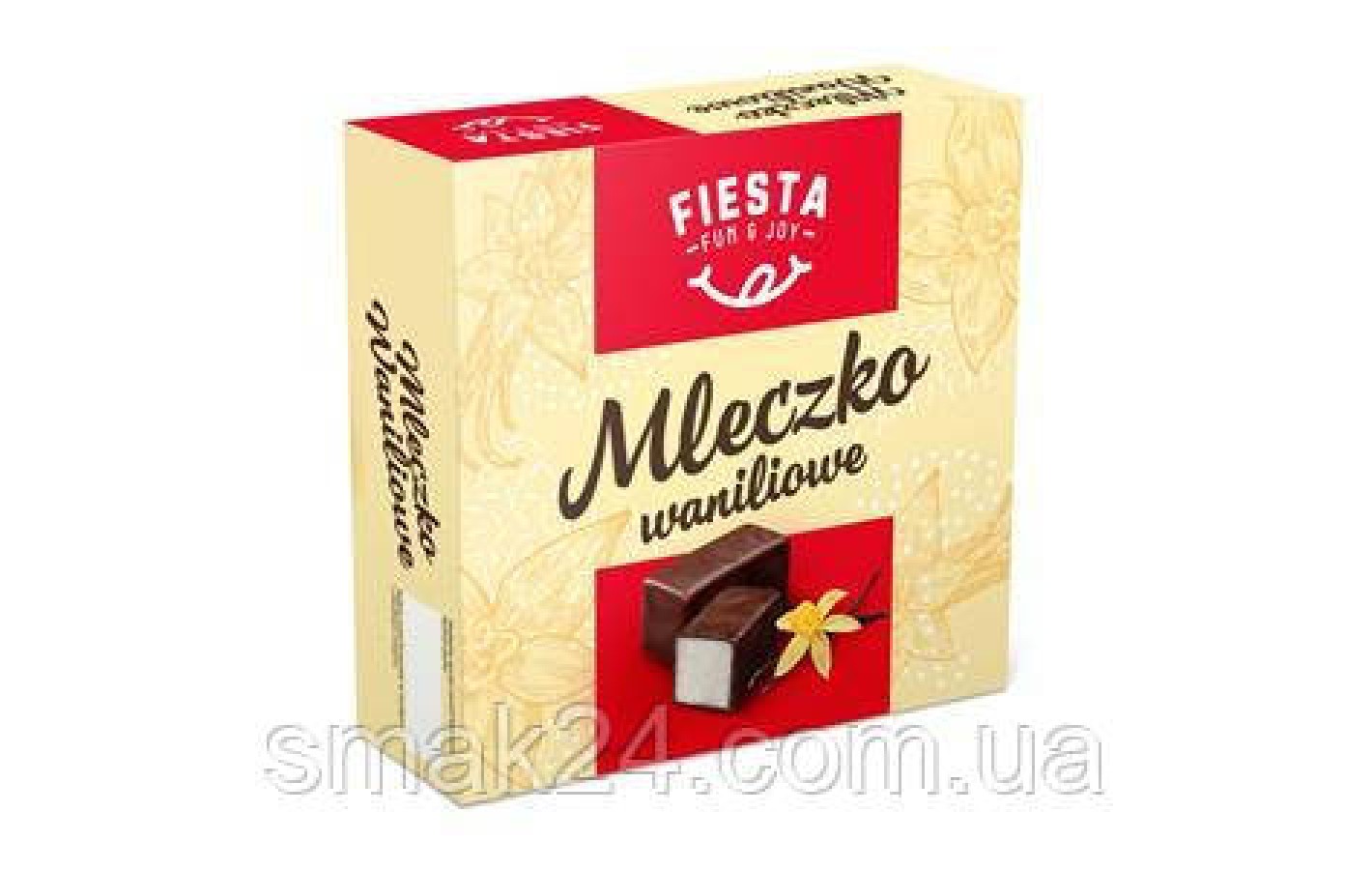 Цукерки пташине молоко з ванільним смаком у шоколаді Fiesta Mleczko Waniliowe380г Польща