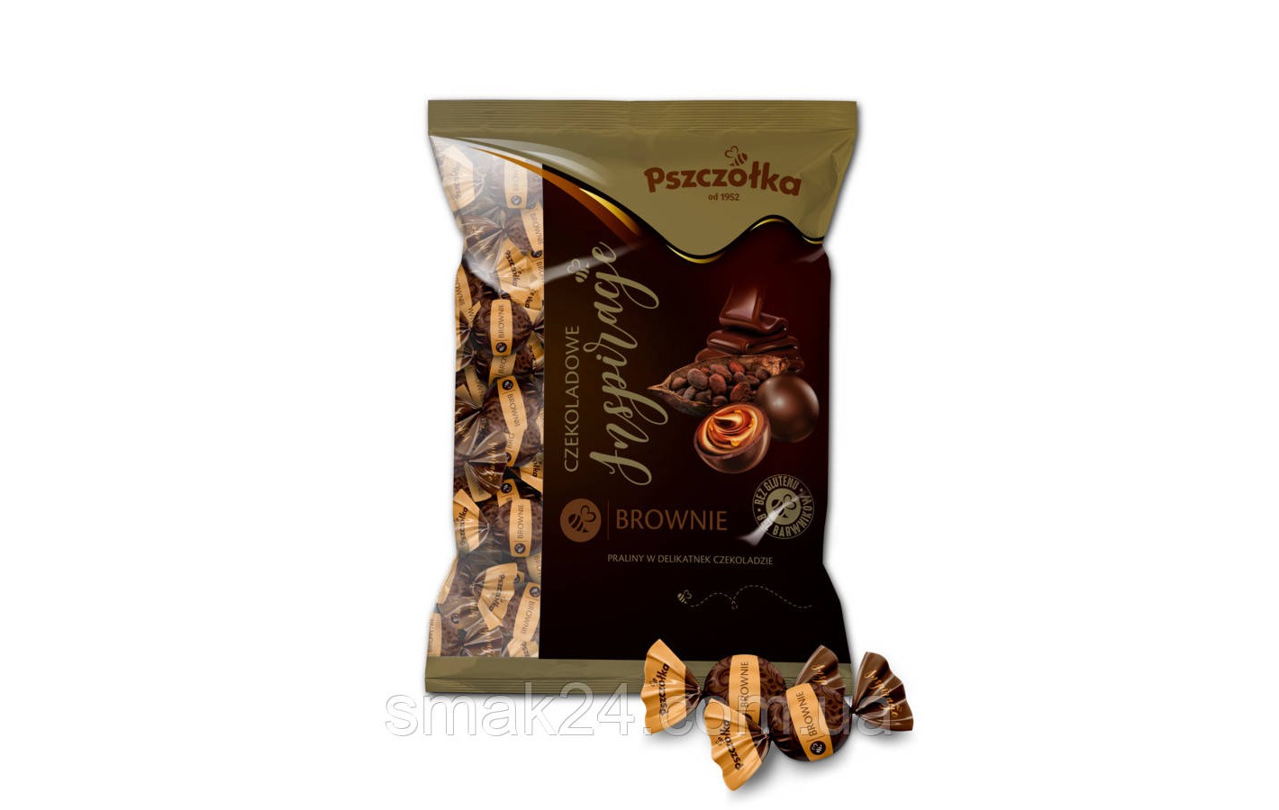 Шоколадные конфеты с начинкой Брауни Pszczolka Chocolate pralines Brownie 1 кг Польша
