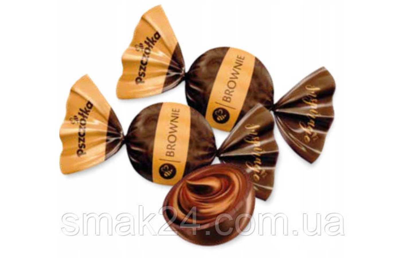 Шоколадные конфеты с начинкой Брауни Pszczolka Chocolate pralines Brownie 1 кг Польша