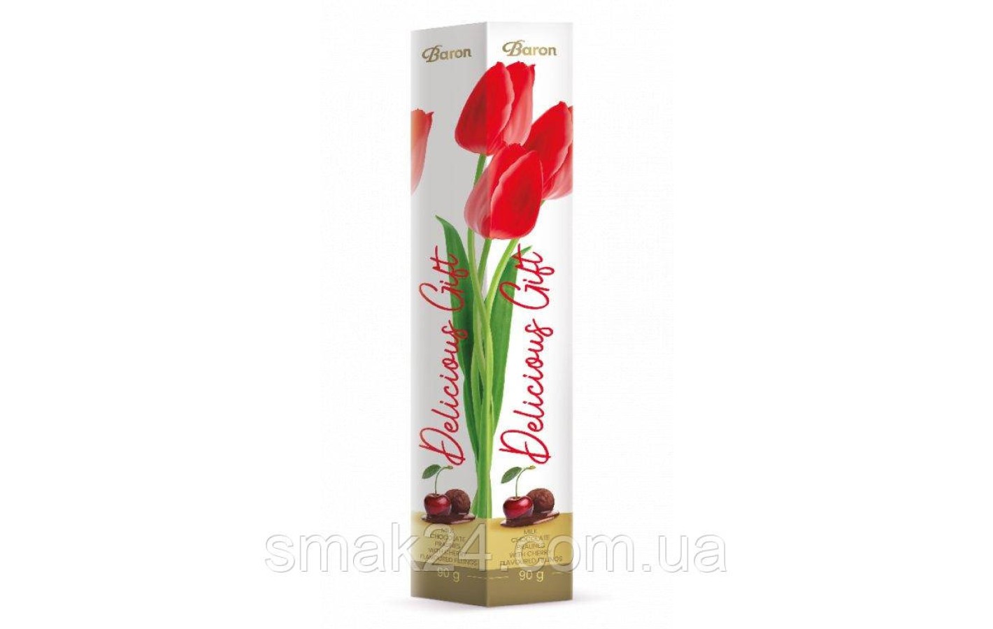 Конфеты Молочный шоколад с вишневой начинкой Baron Delicious Gift 90г Польша
