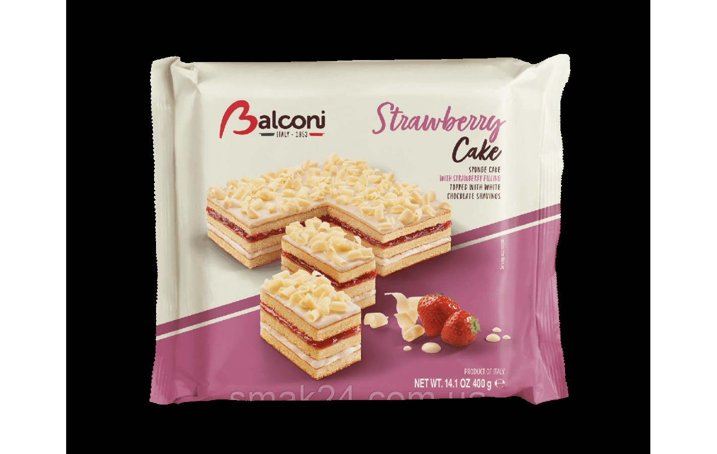 Клубничный торт Balconi Strawberry Cake 400г Италия