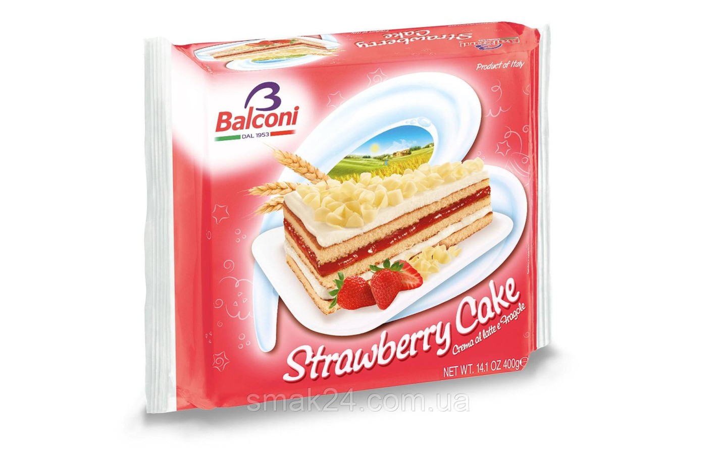 Клубничный торт Balconi Strawberry Cake 400г Италия