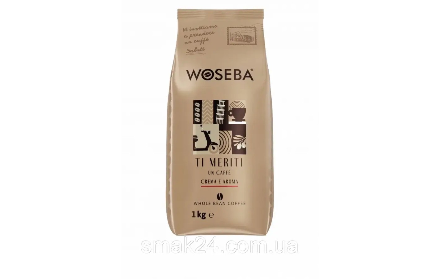 Кофе в зернах Woseba Ti Meriti crema e aroma 1кг Польша