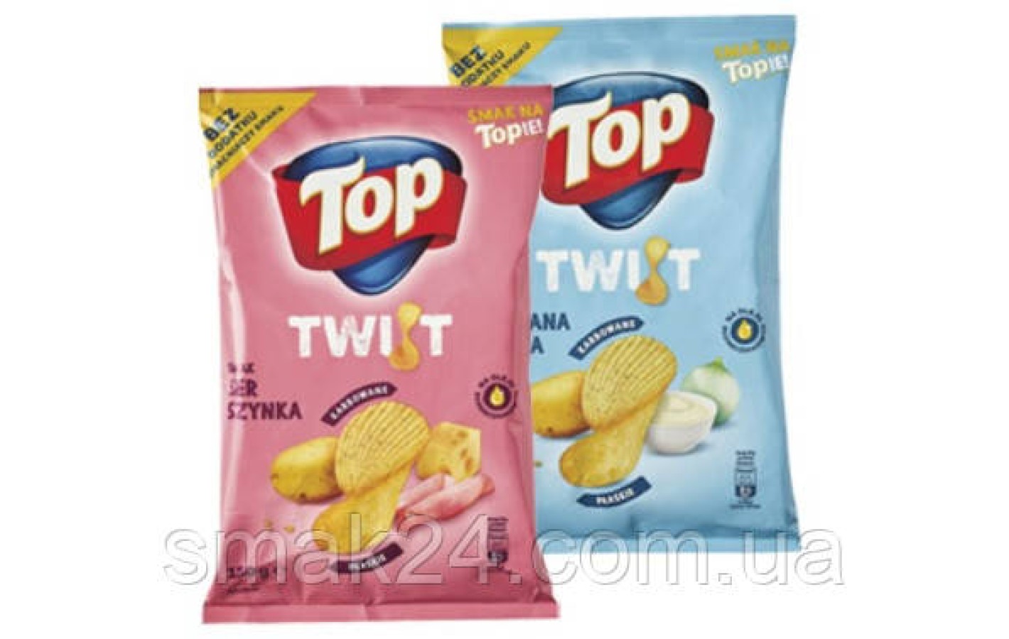 Чипсы волнистые со вкусом ветчины с сыром TOP Twist karbowane Smak ser szynka 150г Польша
