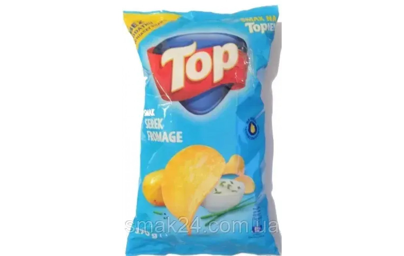 Чіпси хвилясті зі смаком сметани із цибулею TOP Twist karbowane Smak smietana cebula 170г Польща
