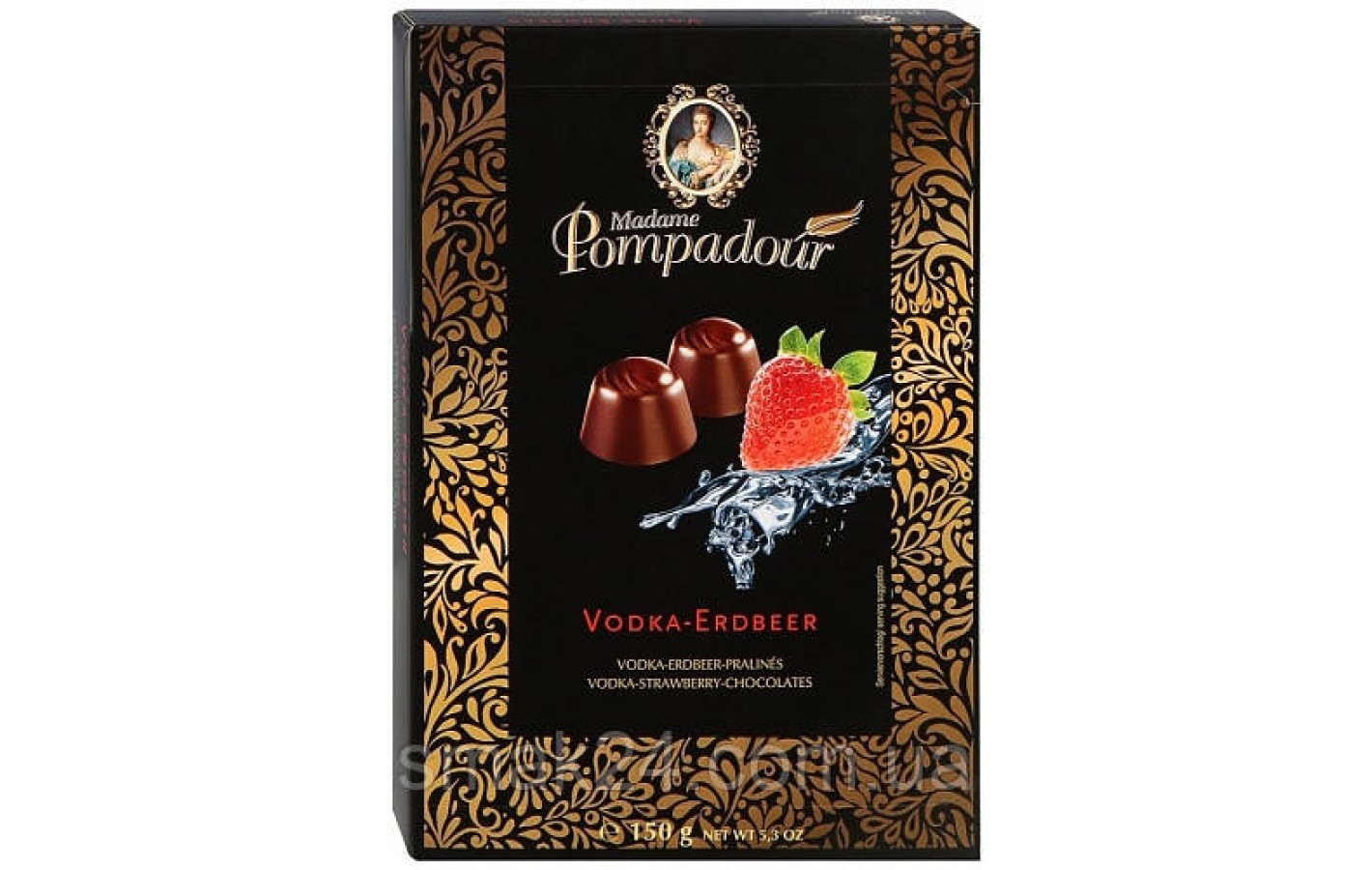 Цукерки шоколадні Мадам Помпадур Водка та полуниця Madame Pompadour 150 г Німеччина