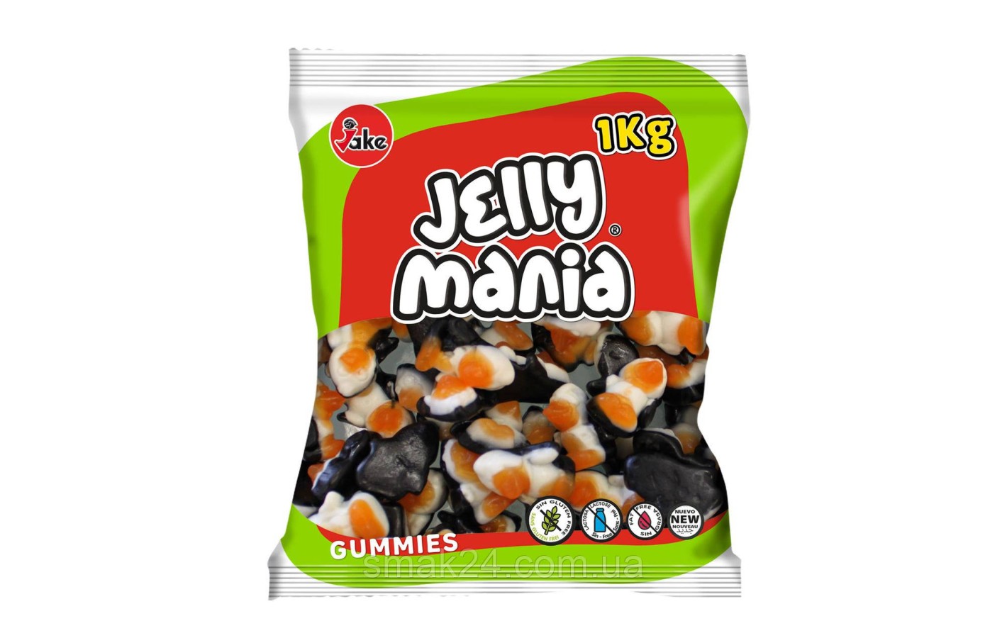 Желейні цукерки Пінгвіни БЕЗ ГЛЮТЕНУ І ЛАКТОЗИ Jelly Mania Gummies 1кг Іспанія