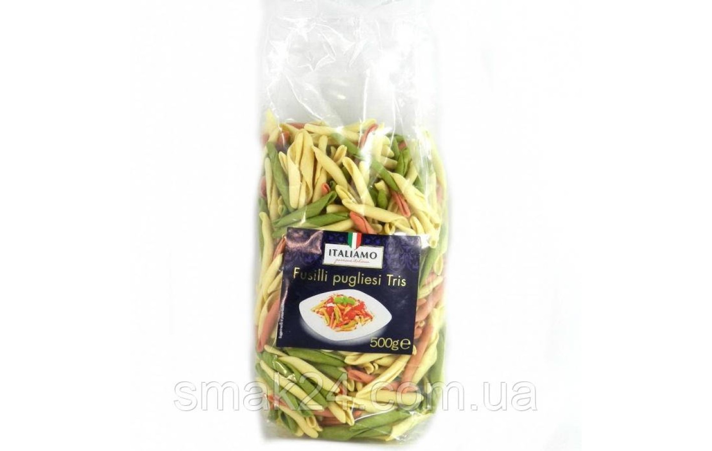 Макаронные изделия Фусилли с томатом и шпинатом ITALIAMO Fusilli pugliesi Tris 500г Италия