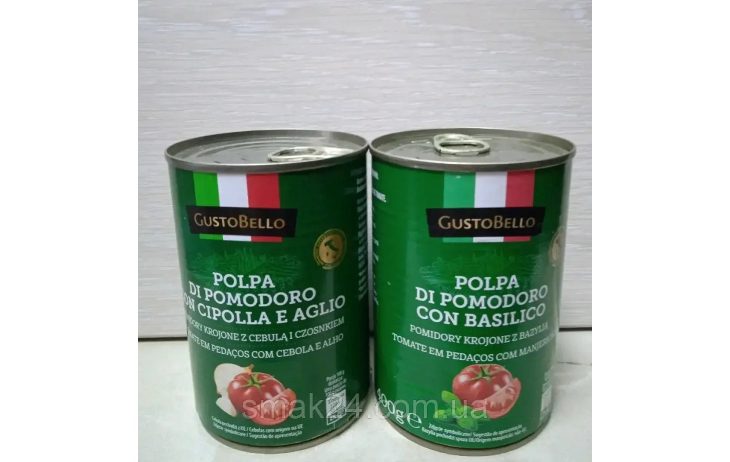 Томаты кусочками с луком и чесноком Gusto Bello Polpa di pomooro 400г Италия