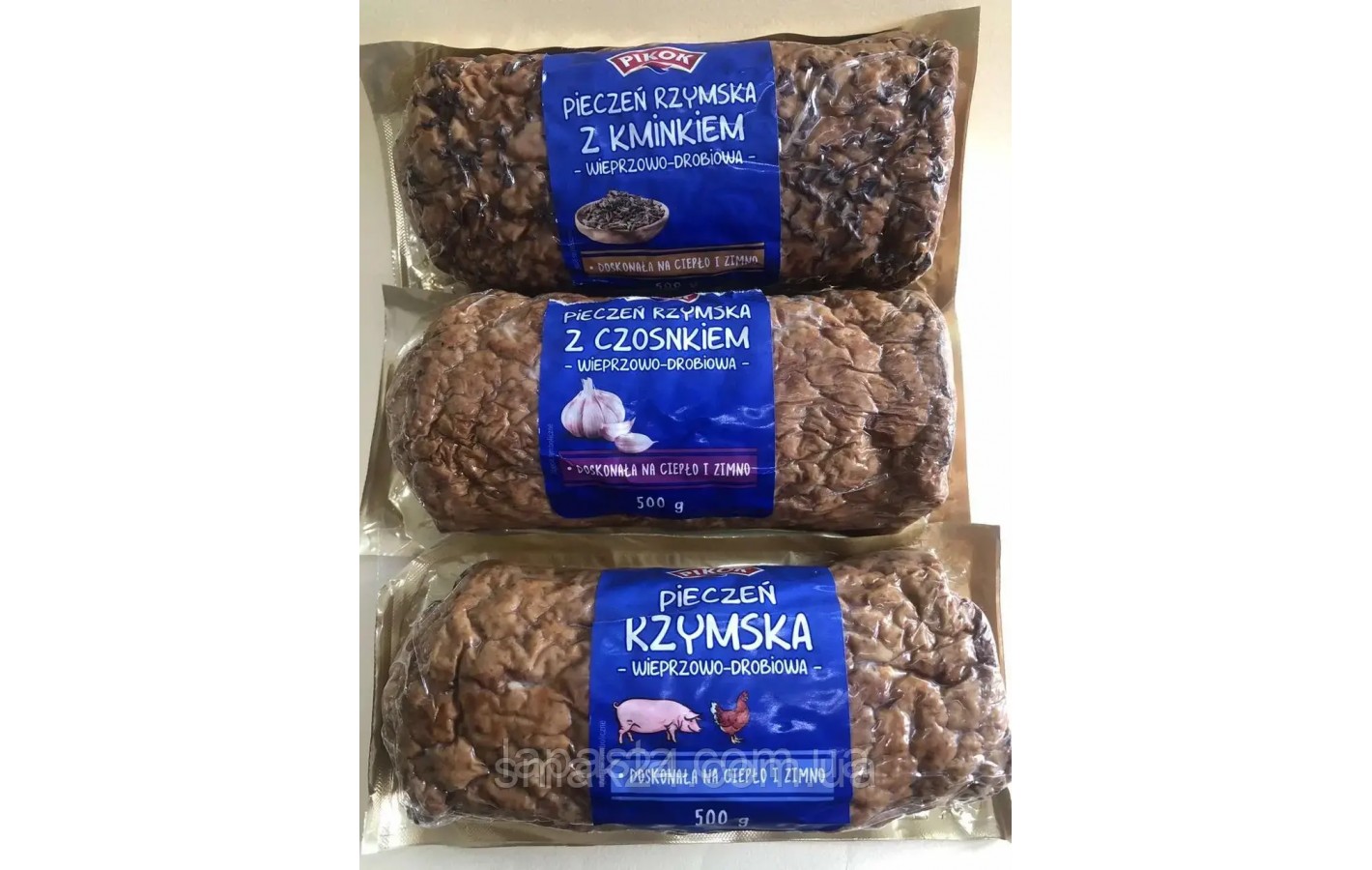 Рулет мясной с чесноком Pikok Pieczen rzymska z czosnkiem 500г Польша