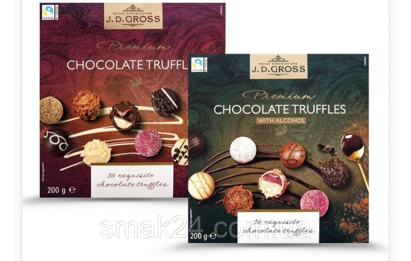 Конфеты пралине трюфель J.D.Gross Premium Chocolate Truffles 200г Польша