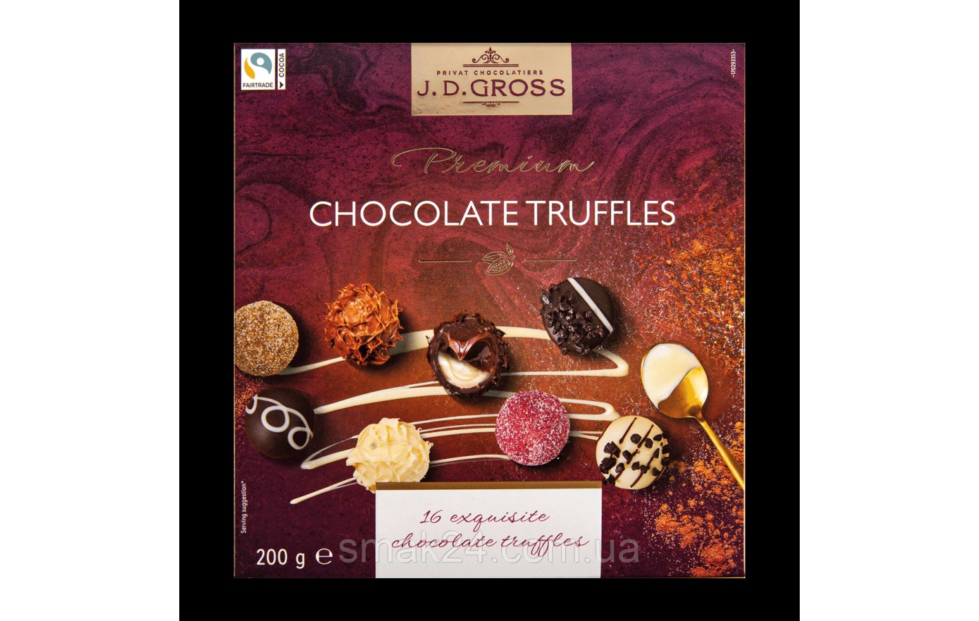 Конфеты пралине трюфель J.D.Gross Premium Chocolate Truffles 200г Польша