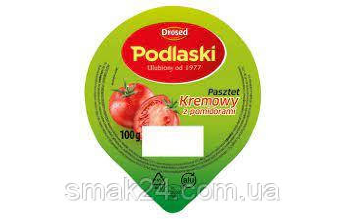 Паштет из свинины с курицей и помидорами Podlaski Pasztet Kremowy z pomidirami 100г Польша