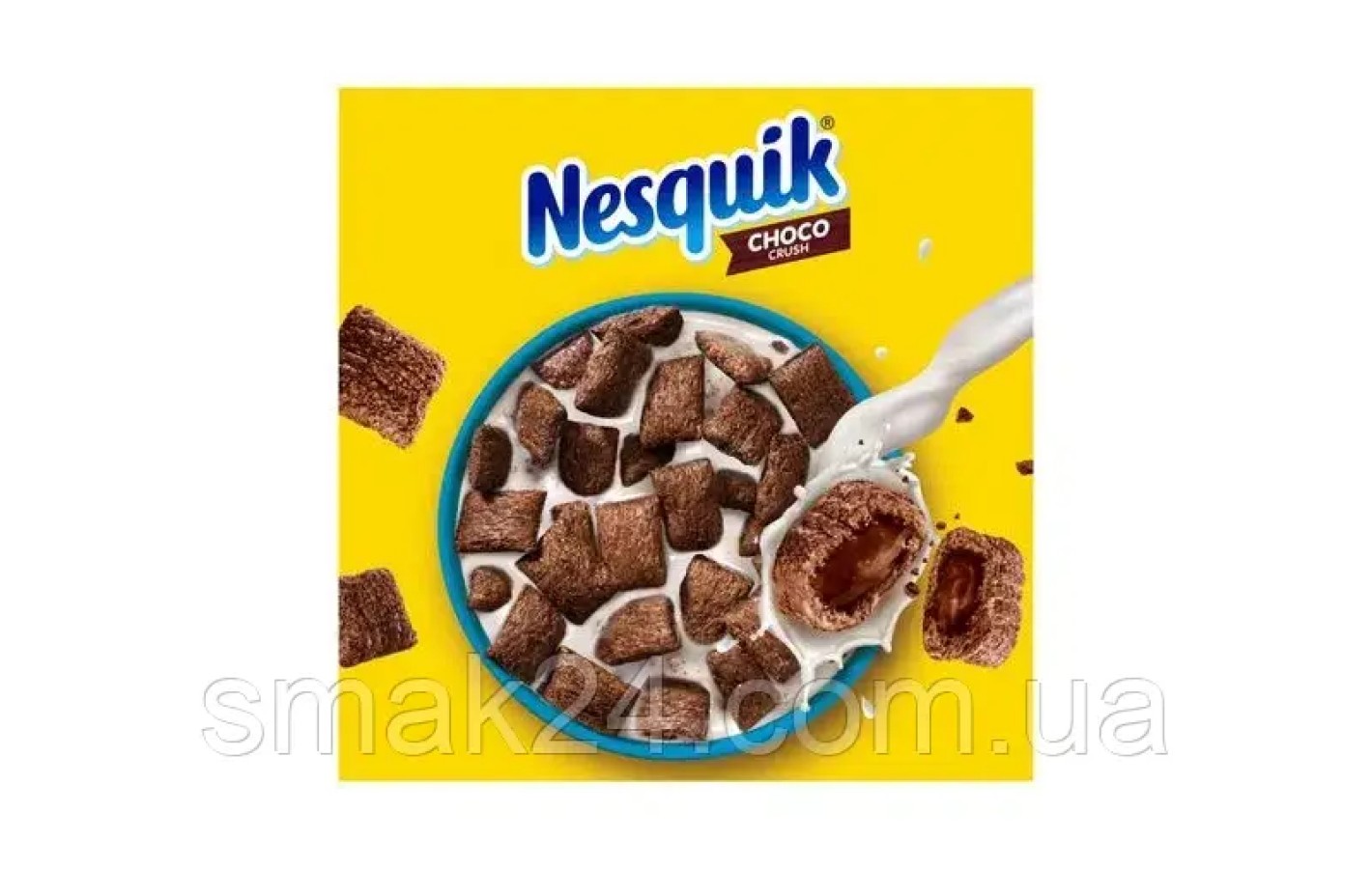 Шоколадні зернові подушечки Nesquik Choco Crush 35г Швейцарія