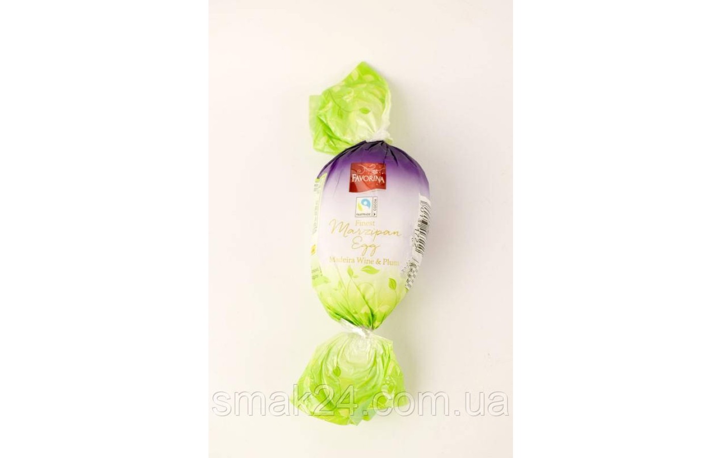 Яйце Марципан зі смаком сливи та мадери у темному шоколаді Favorina Marzipan Egg Madeira Win & Plum 100г Німеччина
