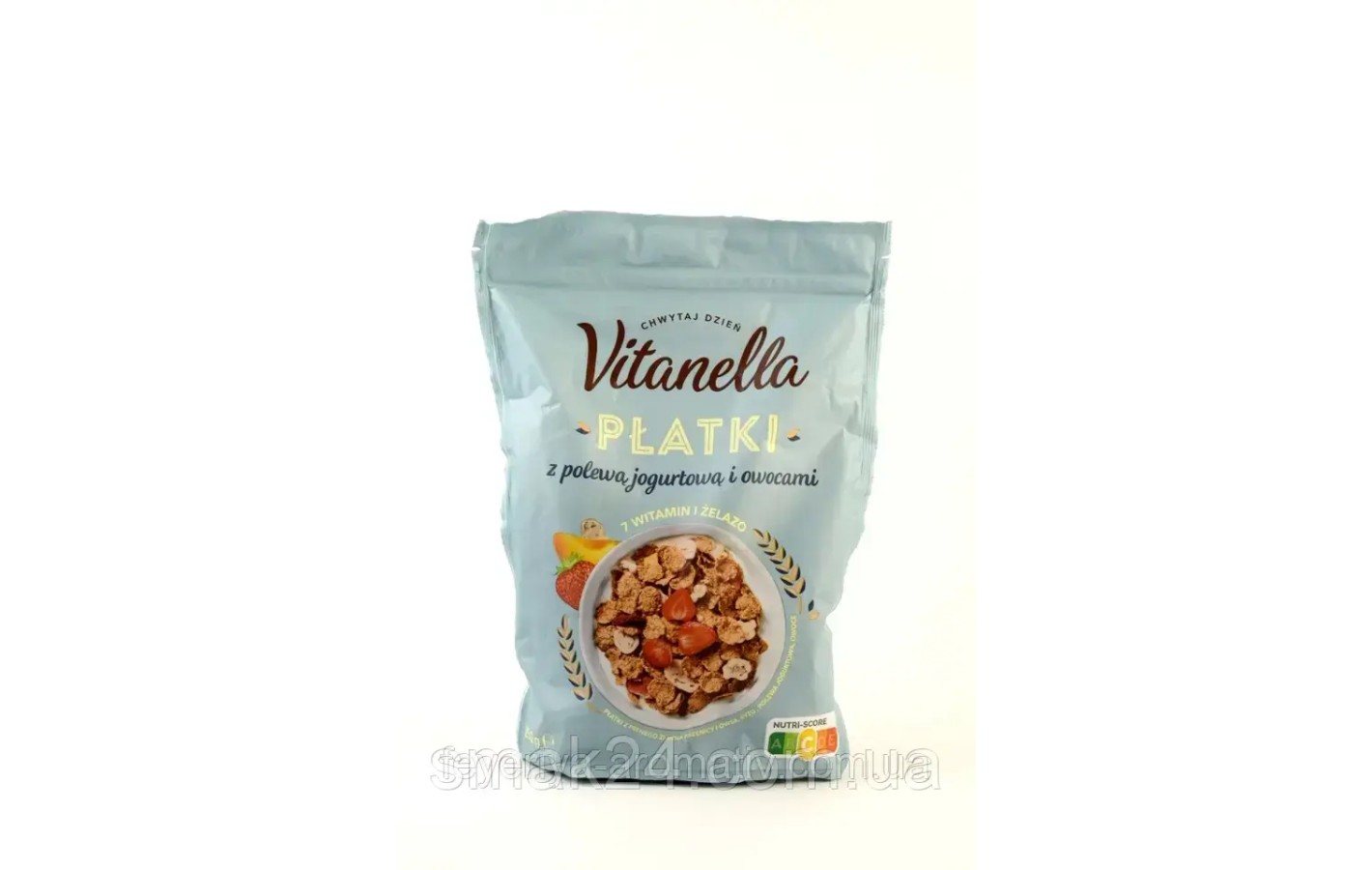 Хлопья с йогуртом и фруктами  7 витаминов и железо Vitanella Platki 250 г  Польша