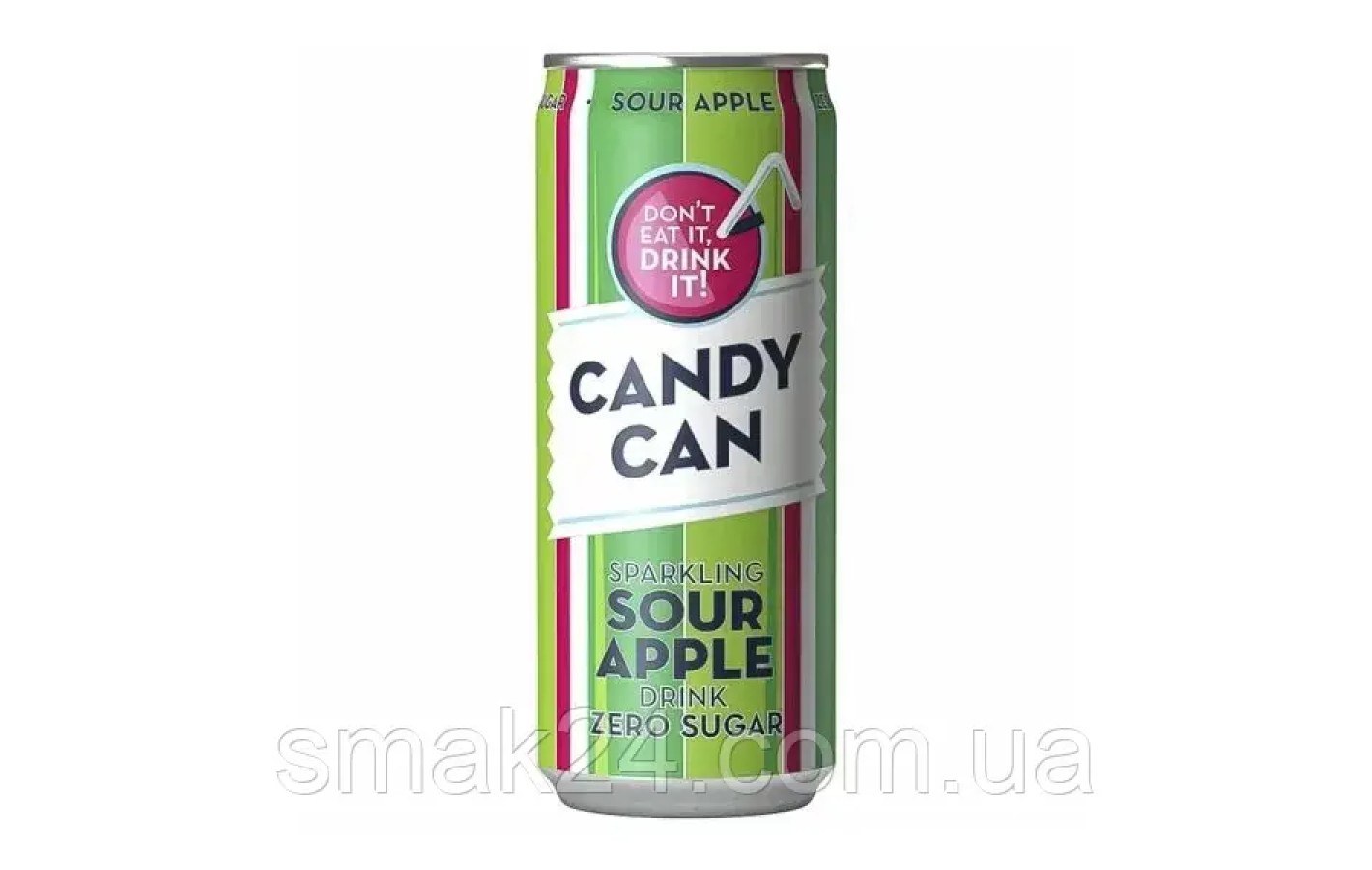 Напиток газированный со вкусом Кислого яблока БЕЗ САХАРА Candy Can 0.5л Нидерланды