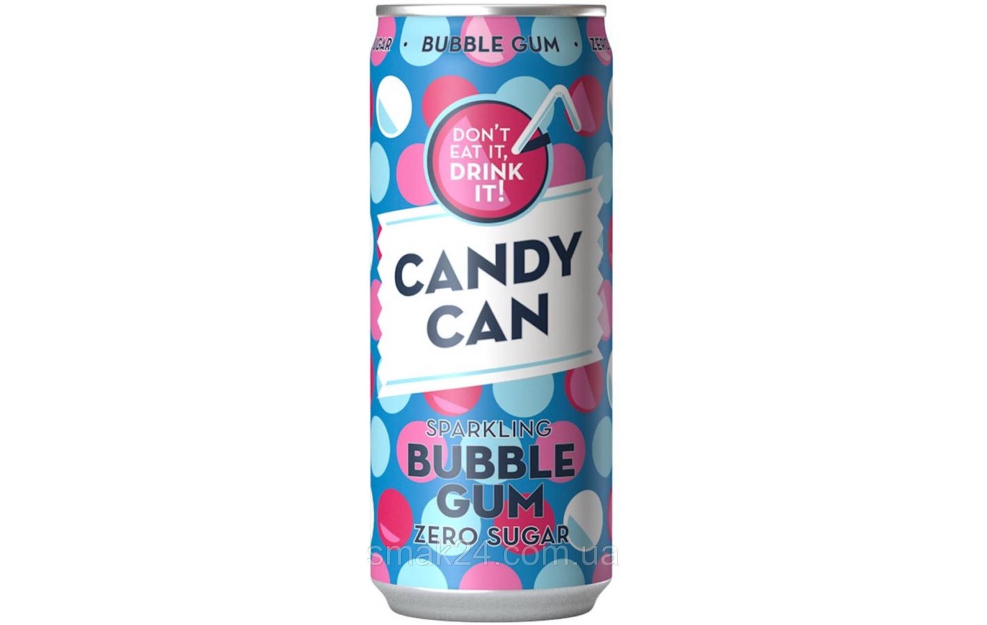Напиток газированный со вкусом жевательной резинки БЕЗ САХАРА Candy Can 0.5л Нидерланды