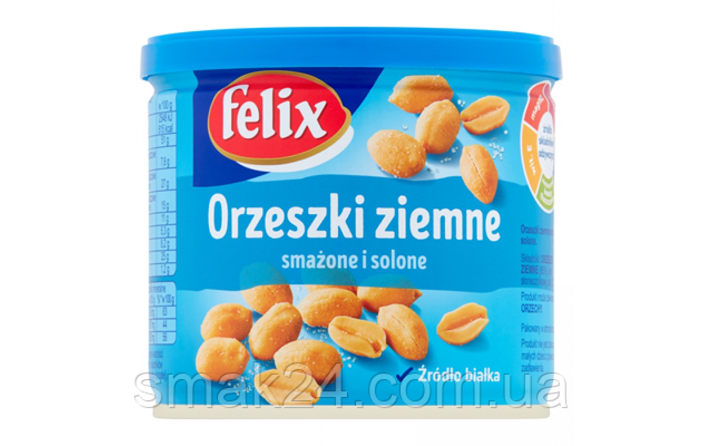 Арахис жареный БЕЗ ЖИРА БЕЗ СОЛИ Felix Orzeszki ziemne 140г ж/б Польша