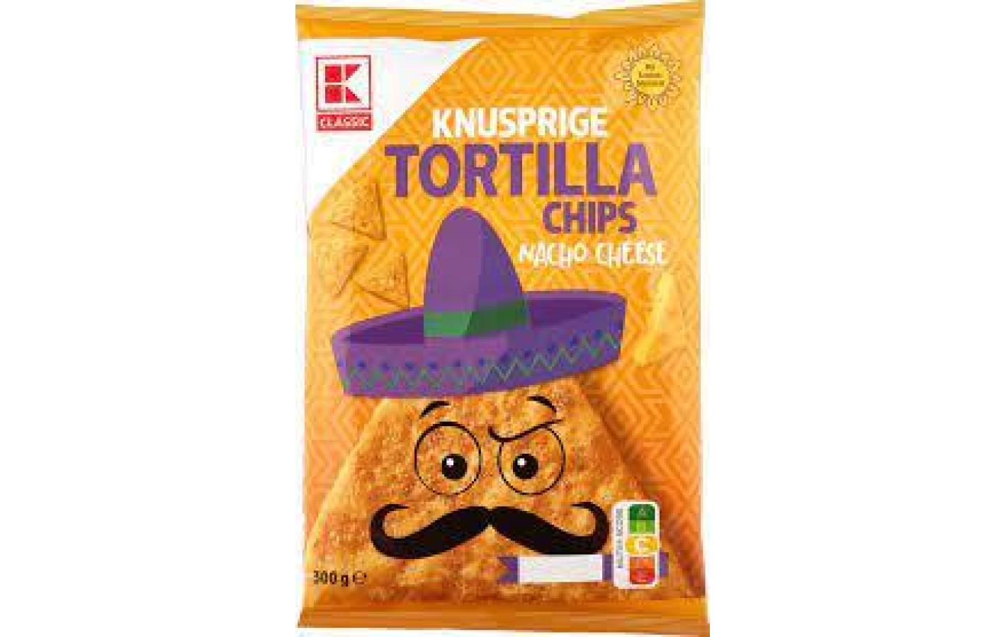 Чипсы кукурузные со вкусом сыра Knusprige Tortilla Chips Nacho Cheese 150г Германия