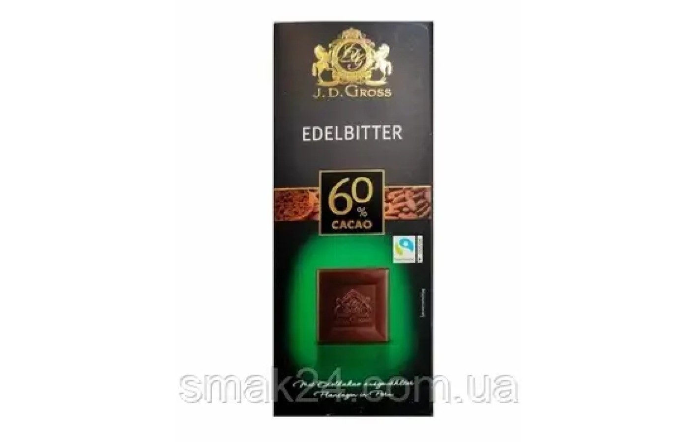 Шоколад чорний 60% какао J.D. Gross Czekolada Gorzka 125г Німеччина