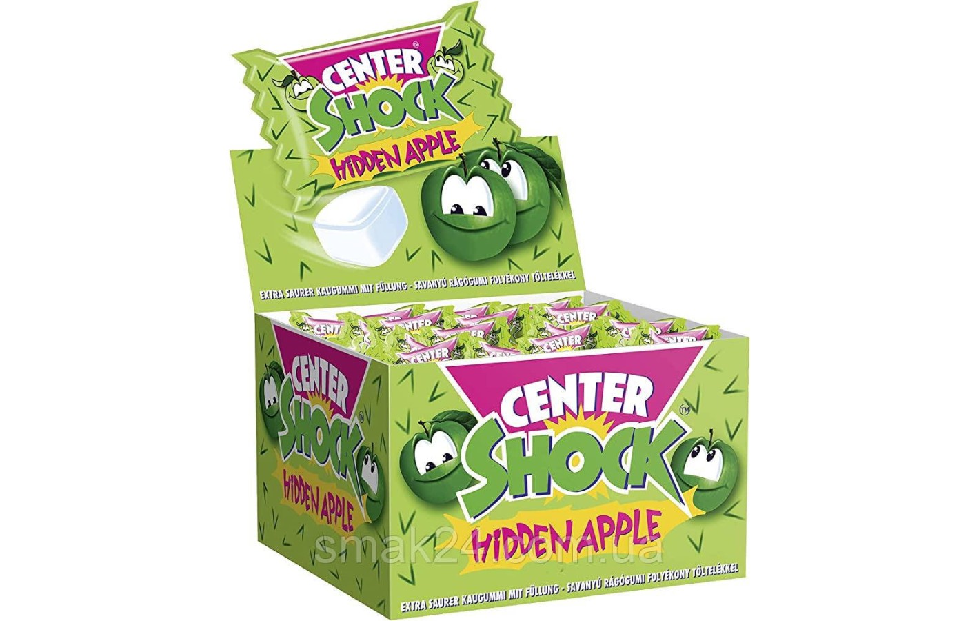 Жувальна гумка Center Shock Hidden Apple (кисле яблуко) 4г Італія