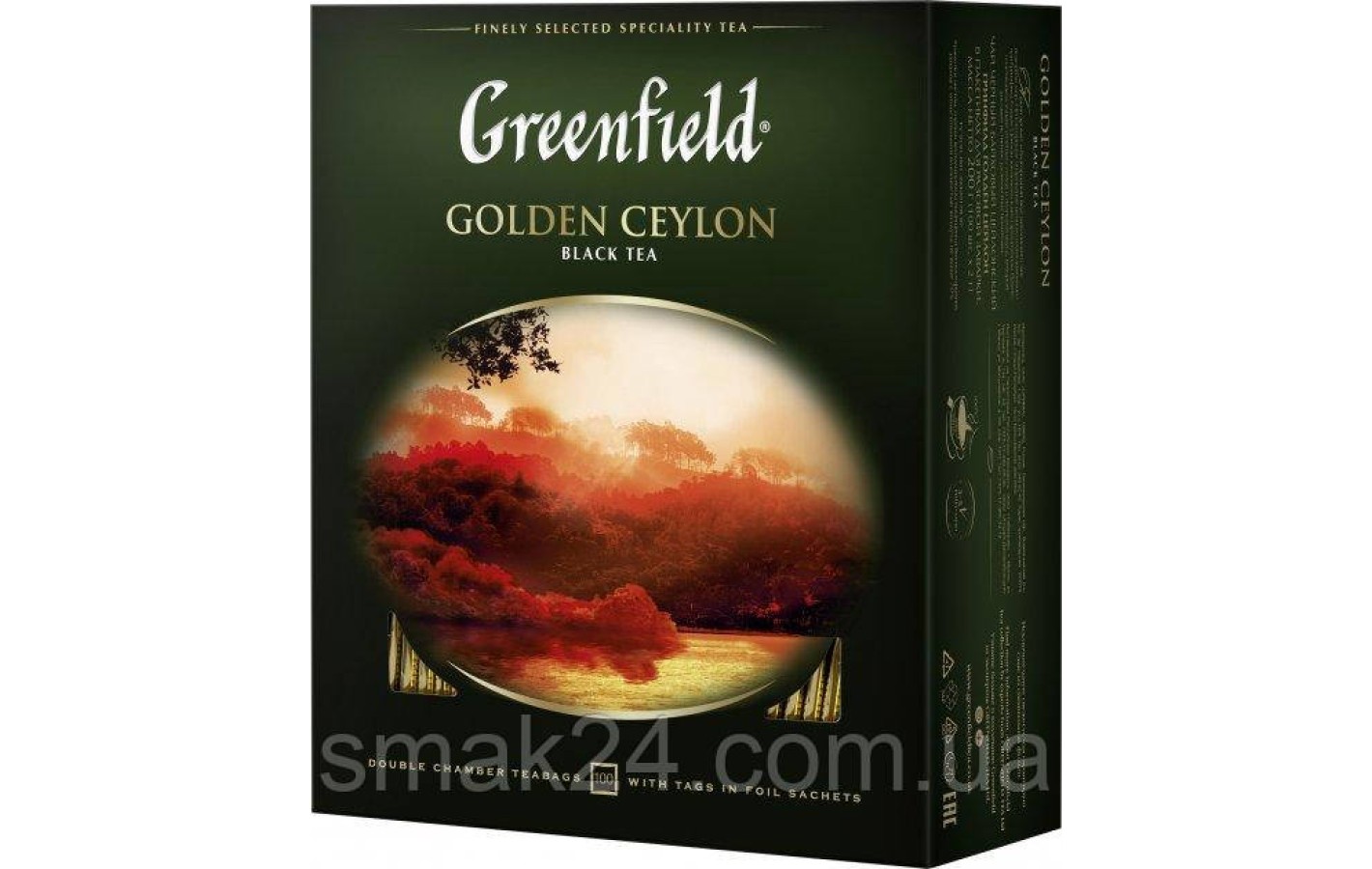 Чай черный цейлонский байховый Greenfield «Golden Ceylon» (50 пакетиков х 2г) 100г