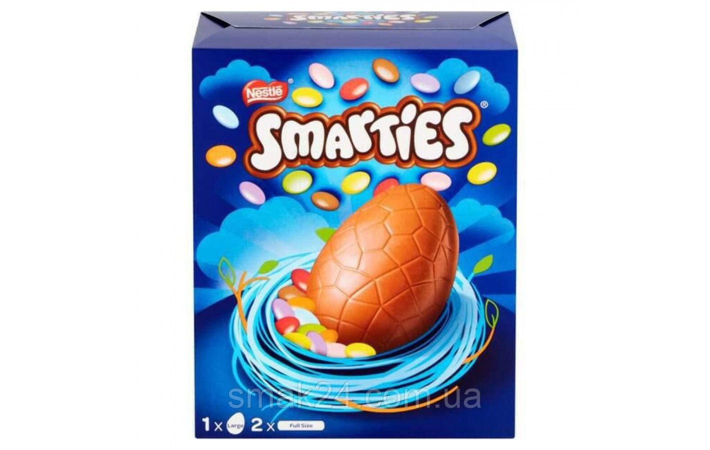 Шоколадное яйцо c начинкой из драже в цветной глазури Smarties Nestle 119г Швейцария