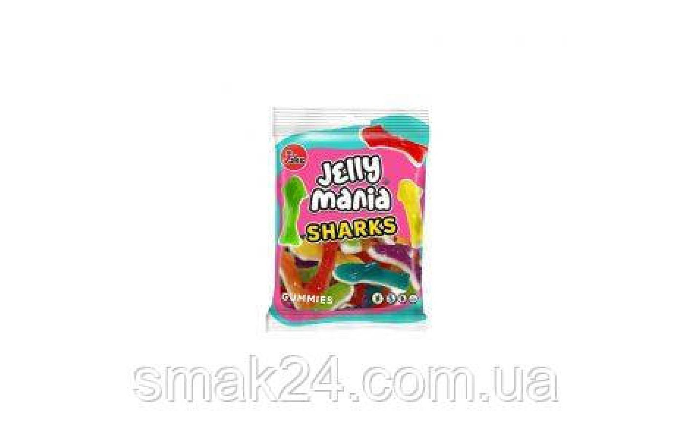 Желейні цукерки БЕЗ ГЛЮТЕНА І ЛАКТОЗИ Jelly Mania Sharks Gummies Jake 100 г Іспанія