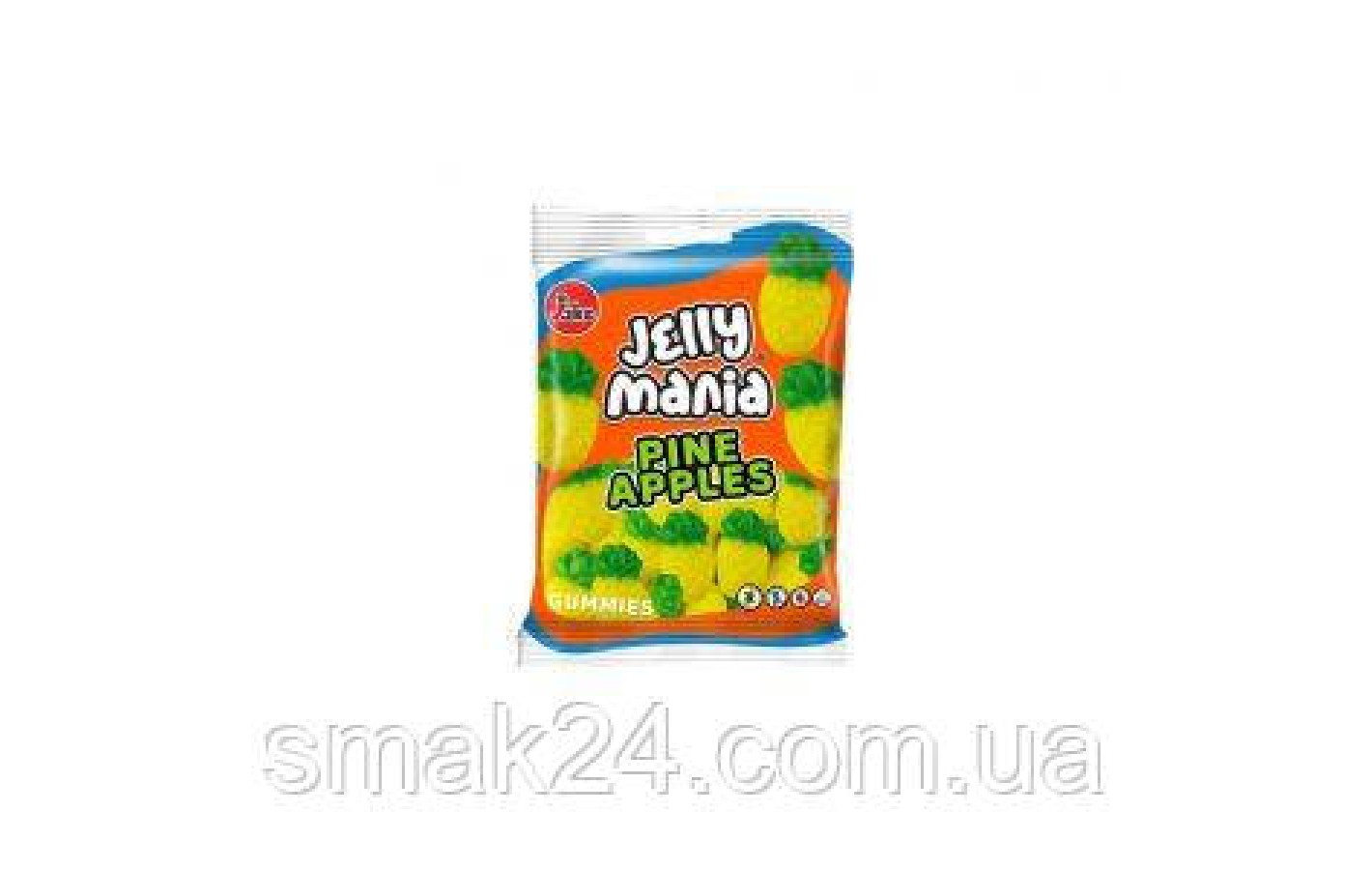 Желейные конфеты БЕЗ ГЛЮТЕНА И ЛАКТОЗЫ Jelly Mania Pine Apples Gummies Jake 100г Испания