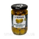 Оливки зеленые с косточкой со вкусом анчоуса БЕЗ ГЛЮТЕНА Bernal Manzanilla Olives 300г Испания