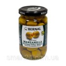 Оливки зеленые без косточки со вкусом анчоуса БЕЗ ГЛЮТЕНА Bernal Manzanilla Olives 300г Испания