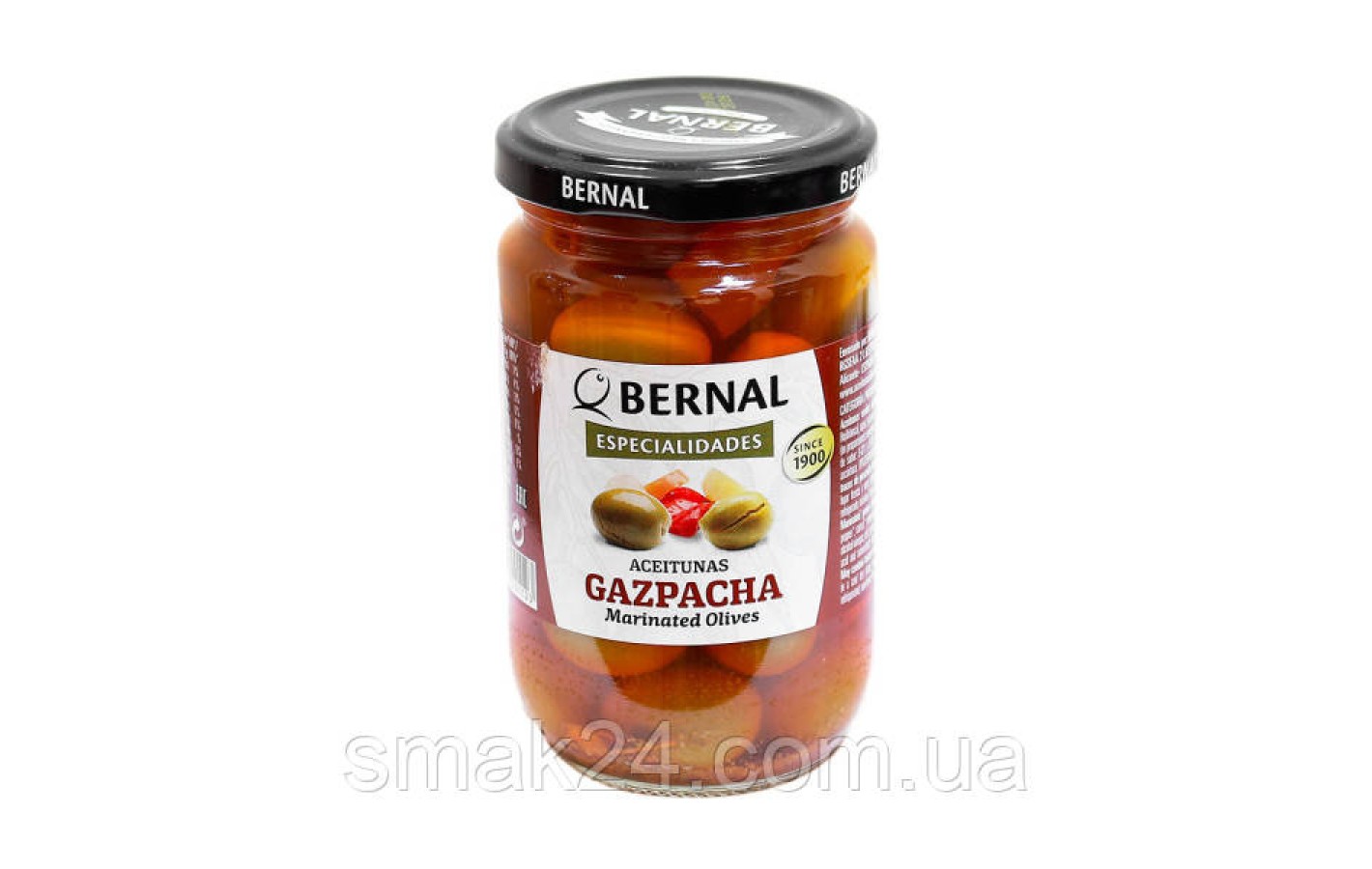Оливки зелені мариновані Гаспача БЕЗ ГЛЮТЕНУ Bernal Gazpacha Marinated Olives 300г Іспанія