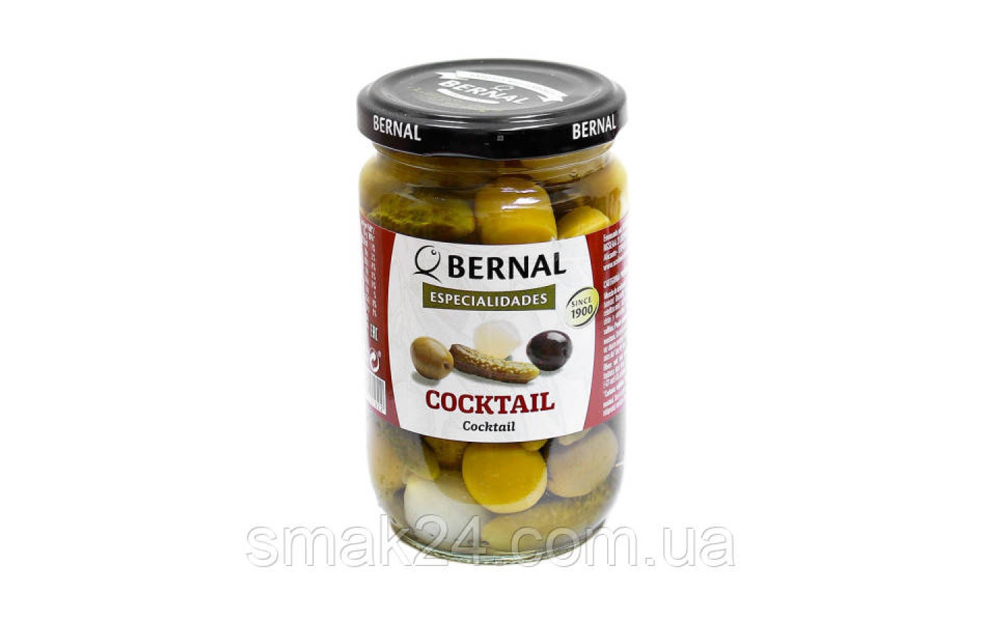Оливки-коктейль з корнішоном та перловою цибулею БЕЗ ГЛЮТЕНУ Bernal Cocktail 300г Іспанія