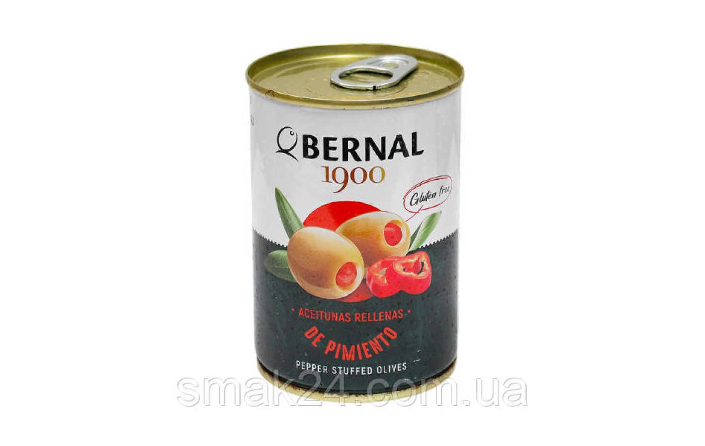 Оливки зеленые фаршированные перцем  БЕЗ ГЛЮТЕНА Bernal Aceitunas rellenas de pimiento 292г Испания