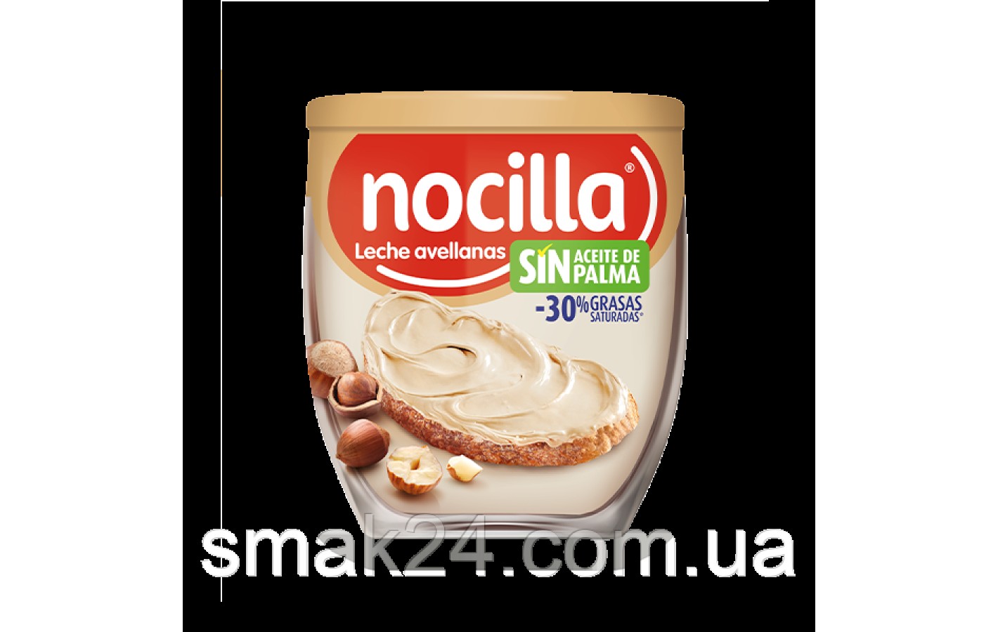 Молочна паста з фундуком БЕЗ ГЛЮТЕНУ, БЕЗ ПАЛЬМОВОГО ОЛІЇ Nocilla leche avellanas 180г Іспанія
