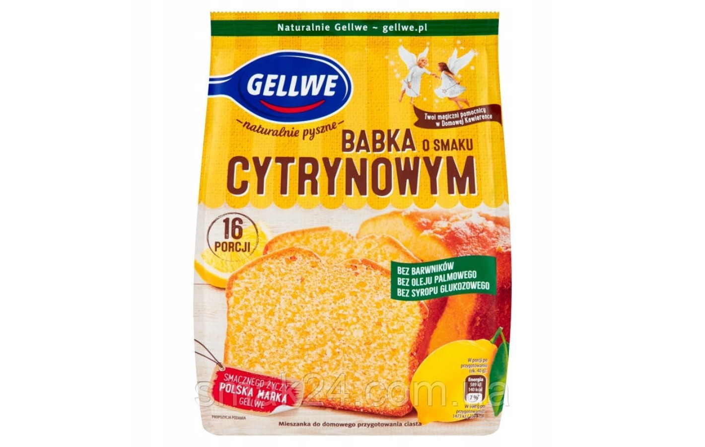 Суміш для лимонного кексу Gellwe Babka o smaku cytrynowym 375г Польща