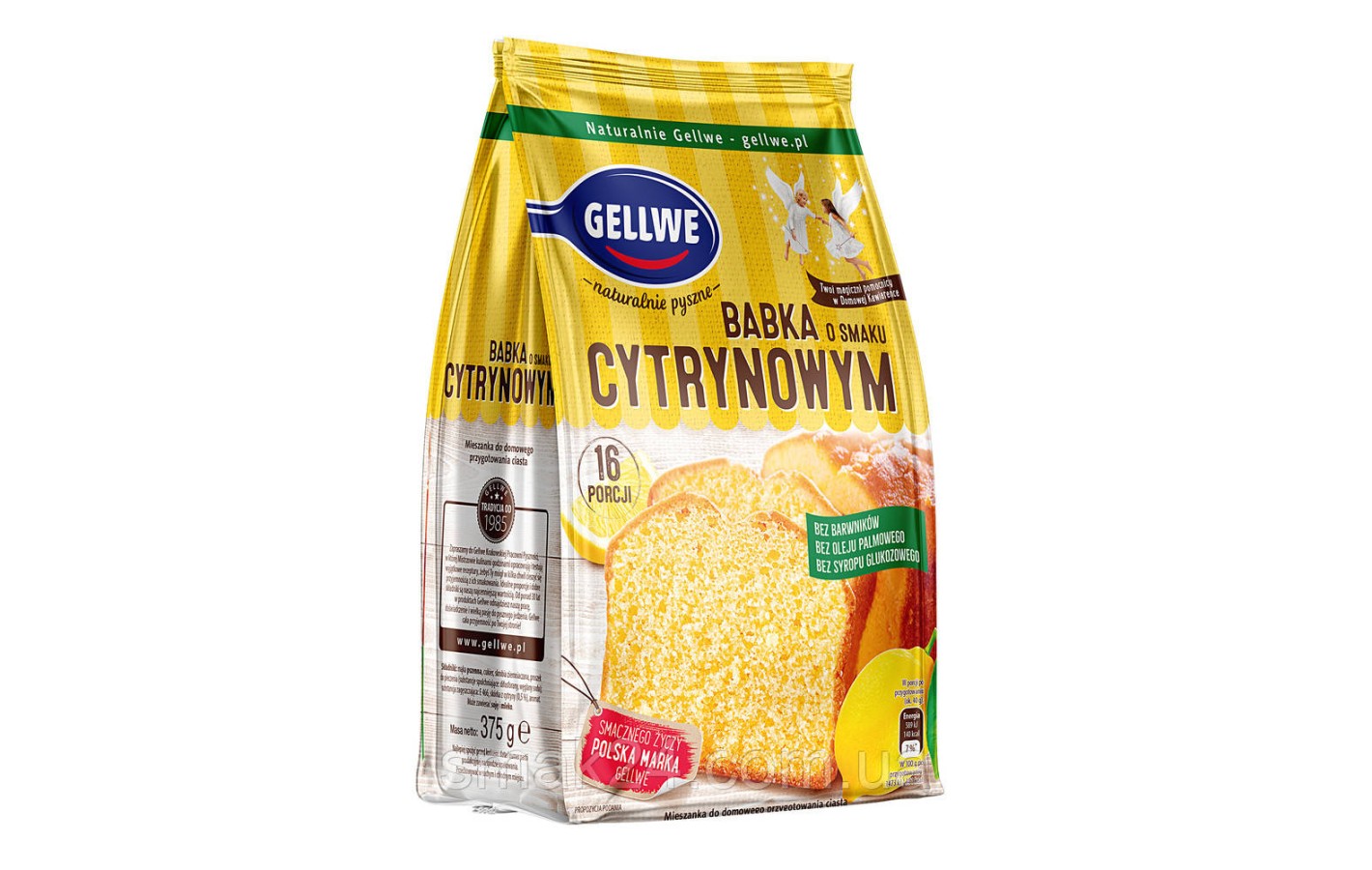 Суміш для лимонного кексу Gellwe Babka o smaku cytrynowym 375г Польща