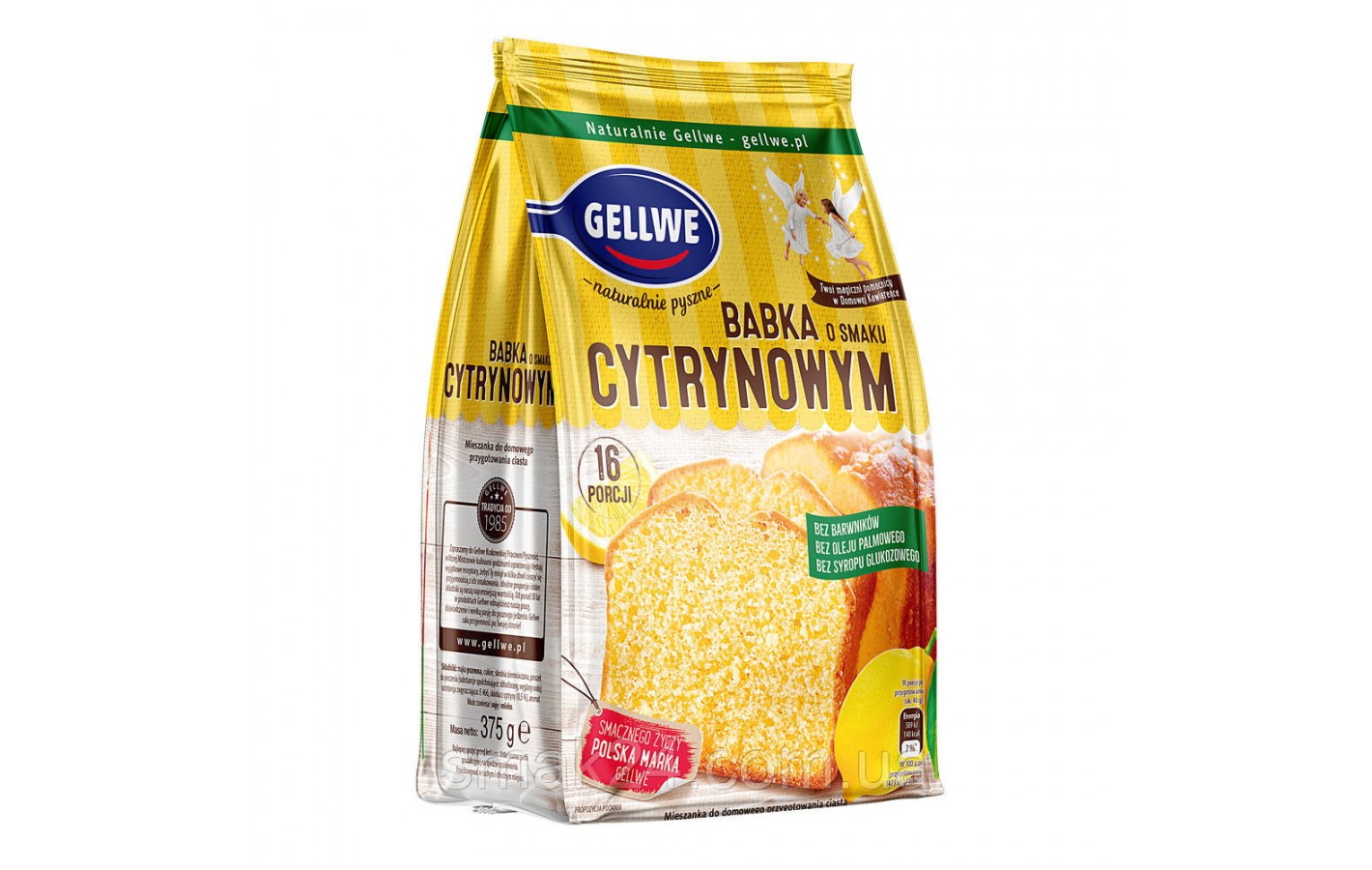 Суміш для лимонного кексу Gellwe Babka o smaku cytrynowym 375 г Польща