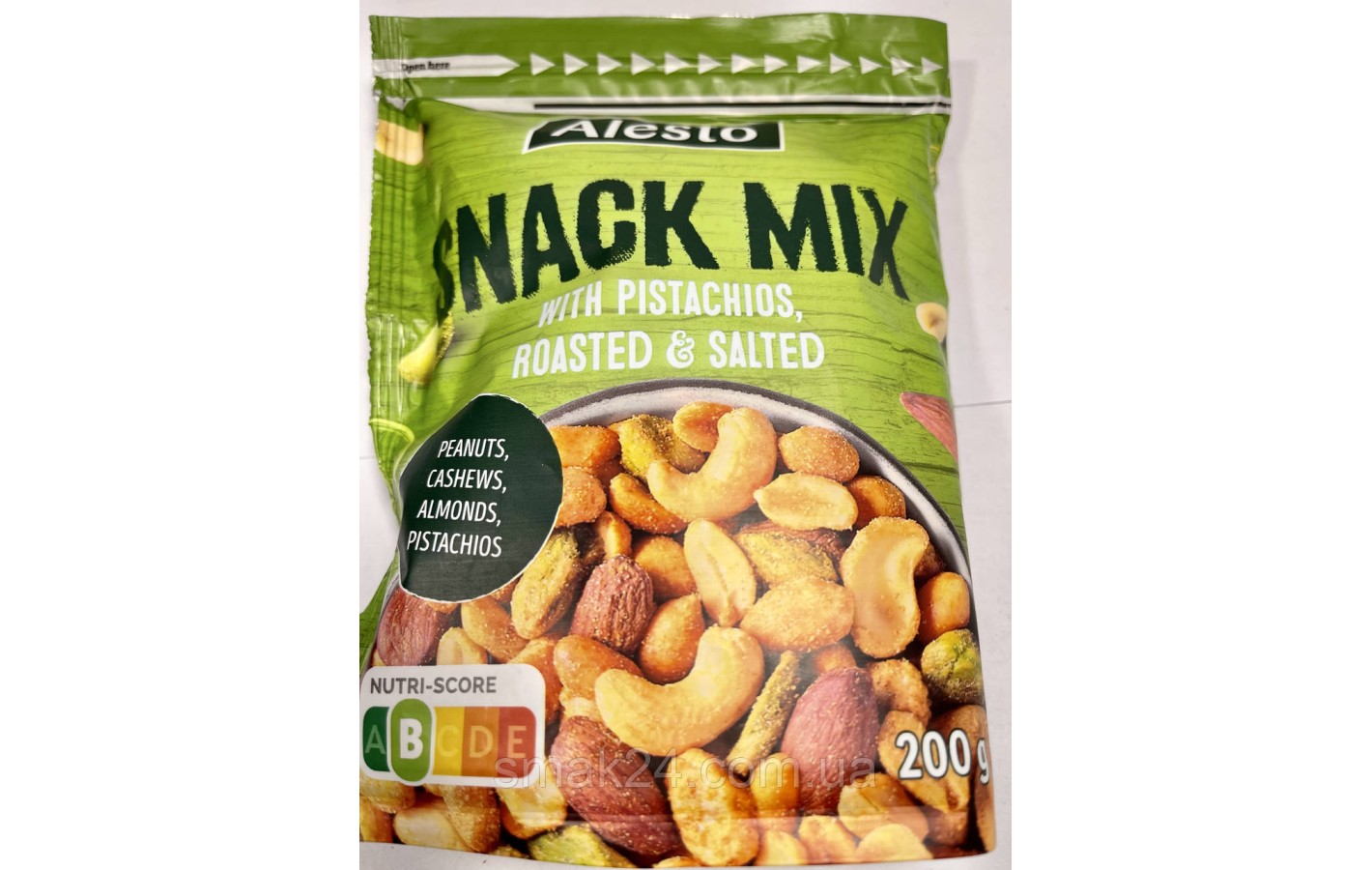 Ореховый микс с Фисташками и солью Alesto Snack Mix With Pistachios, roasted&salted 200г Польша