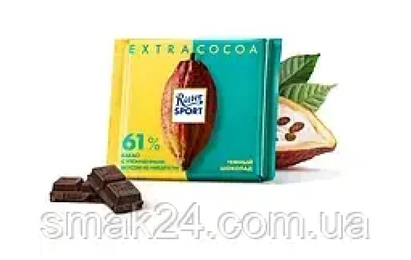 Шоколад черный 61% какао Ritter Sport Kakao Klasse Германия 100г