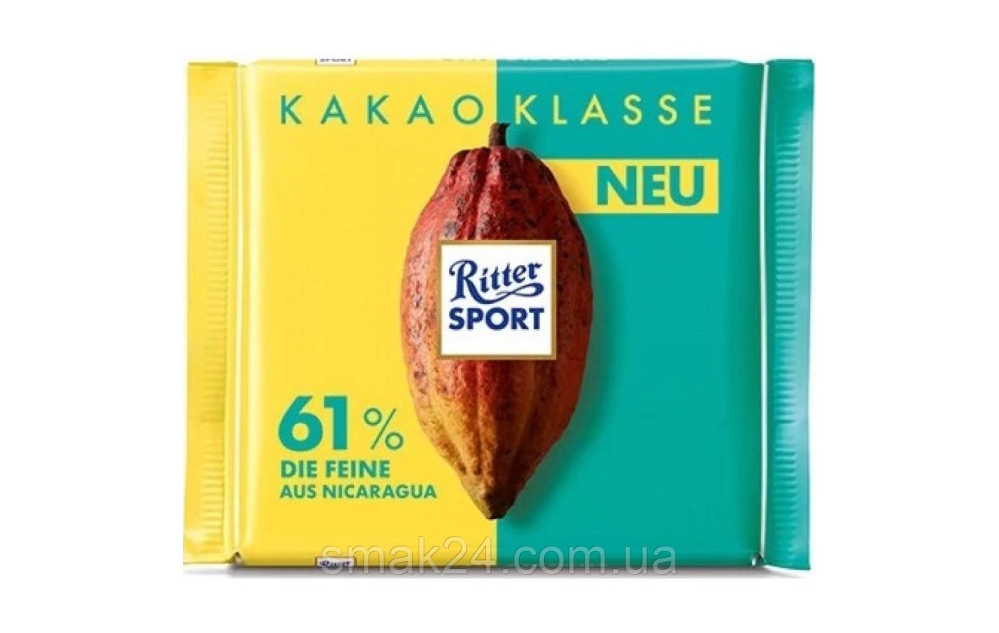 Шоколад черный 61% какао Ritter Sport Kakao Klasse Германия 100г